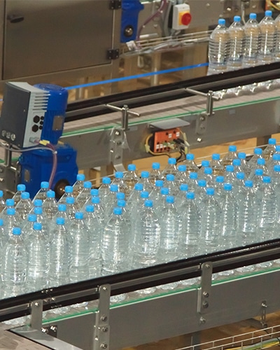 water bottle industrial process