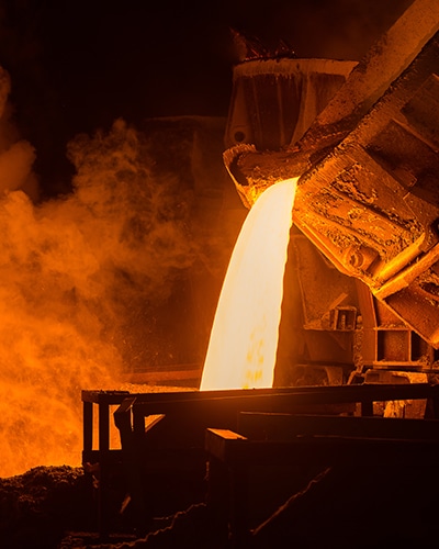 Steel mill refractory monitoring photo