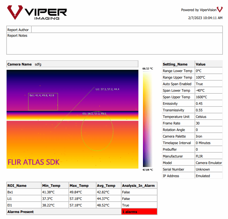 ViperVision report example