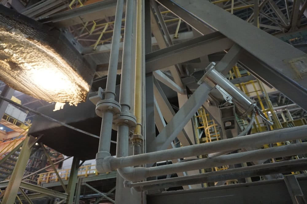 inside of industrial plant, pipes and wires that need to be monitored for heat and leaks