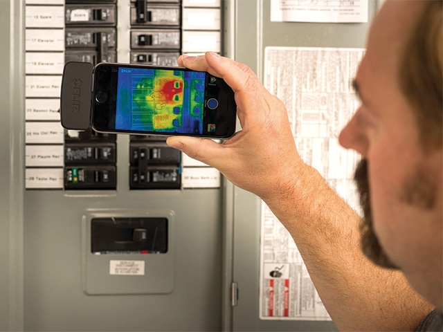 FLIR one electrical panel