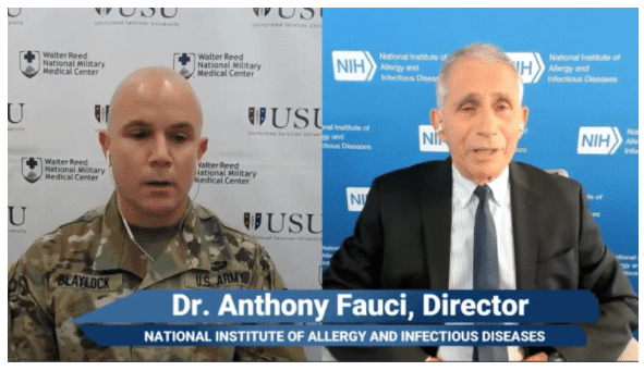 a screen shot of Anthony S. Fauci