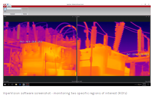 a screen shot of a computer displaying a FLIR image