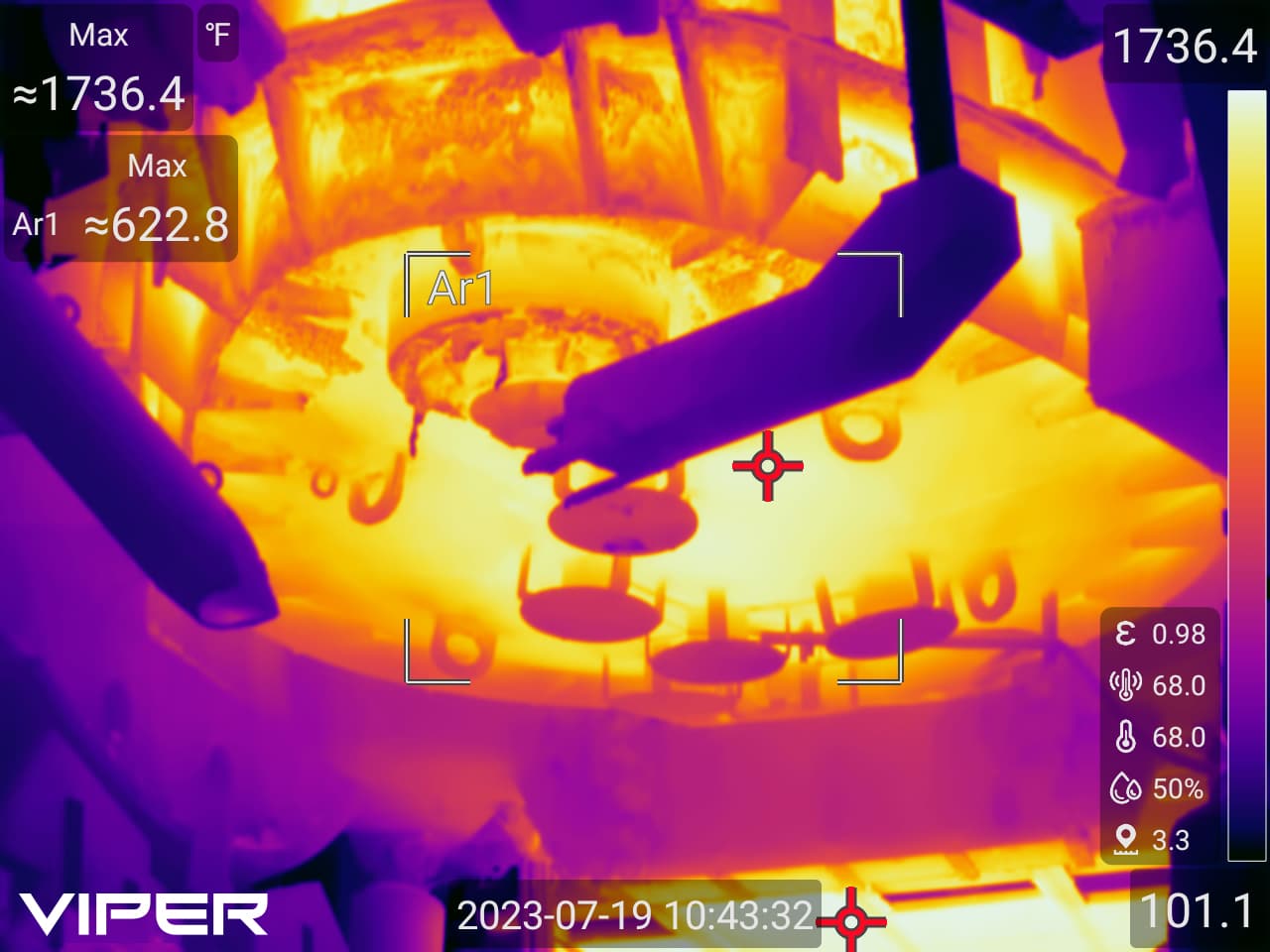 Viper PG384 for infrared inspection - steel mill