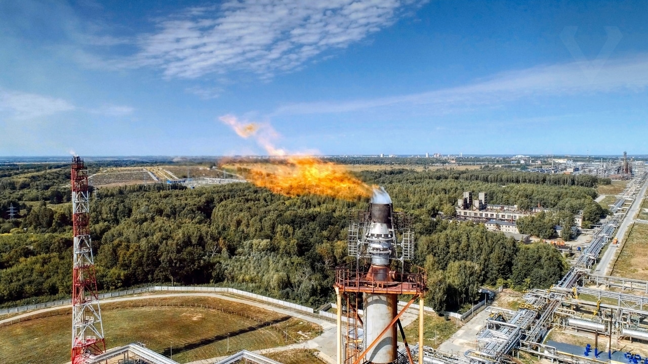 Flare Stack Monitoring Image of a Flare Stack in an Industrial Setting