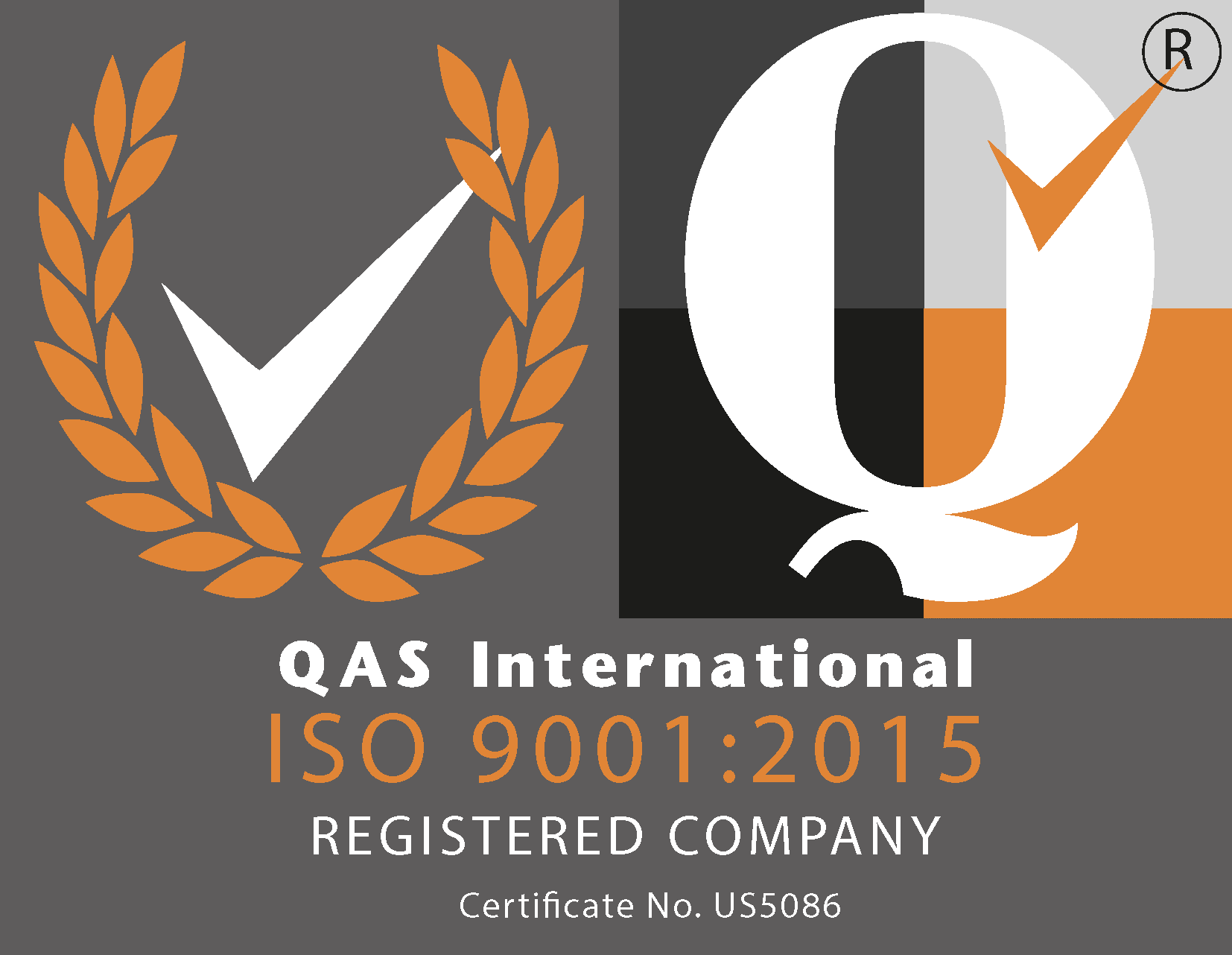 ISO 9001:2015 registered company